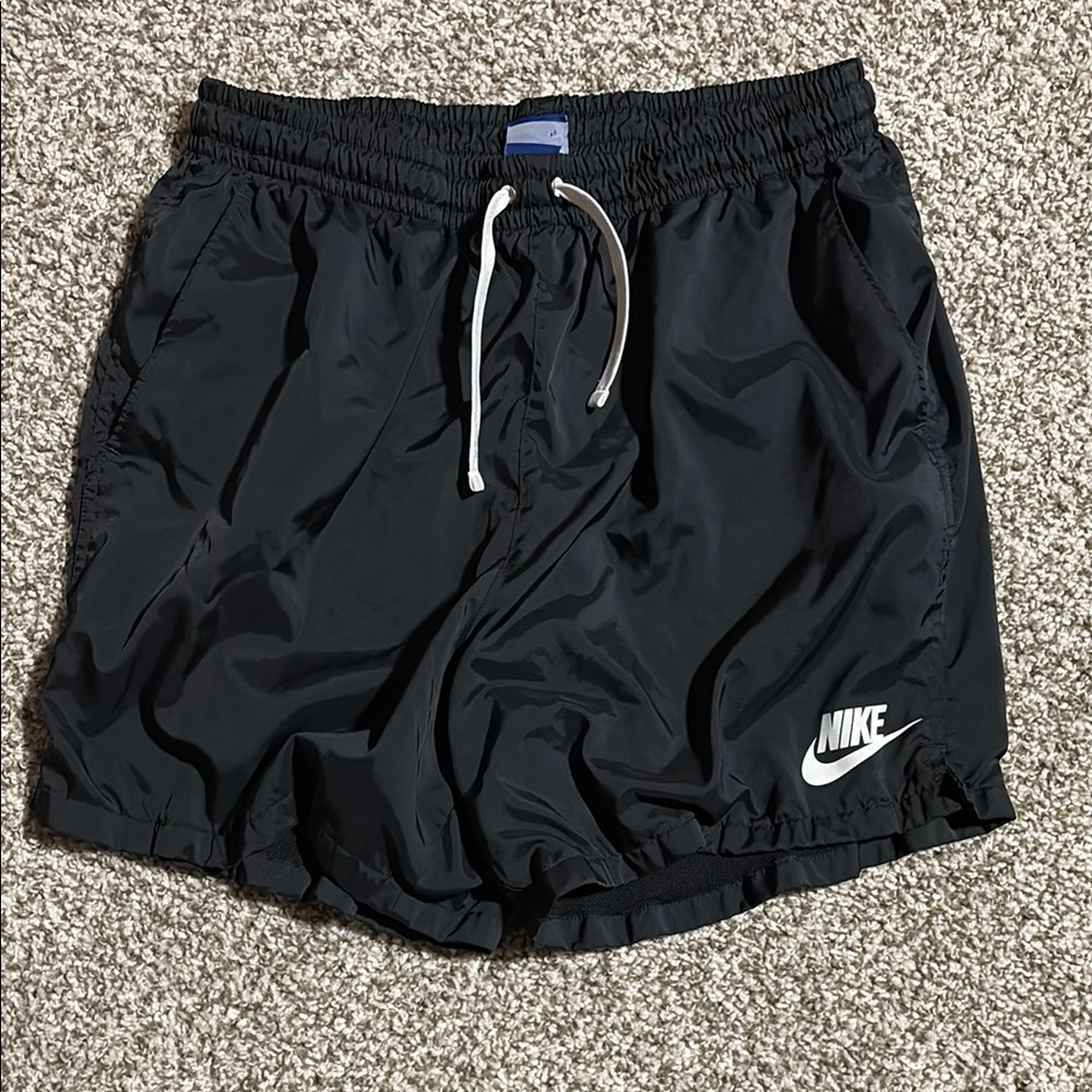 Nike Black Athletic Shorts with Drawstring Waistband